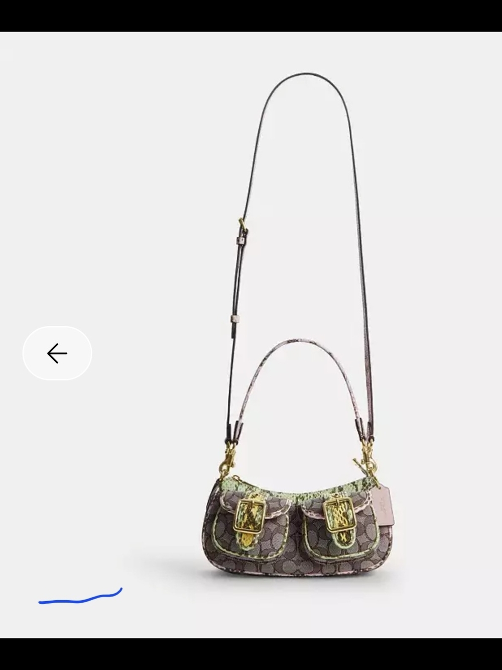 Coach Pink Multicolor Signature Buckle Mini Crossbody